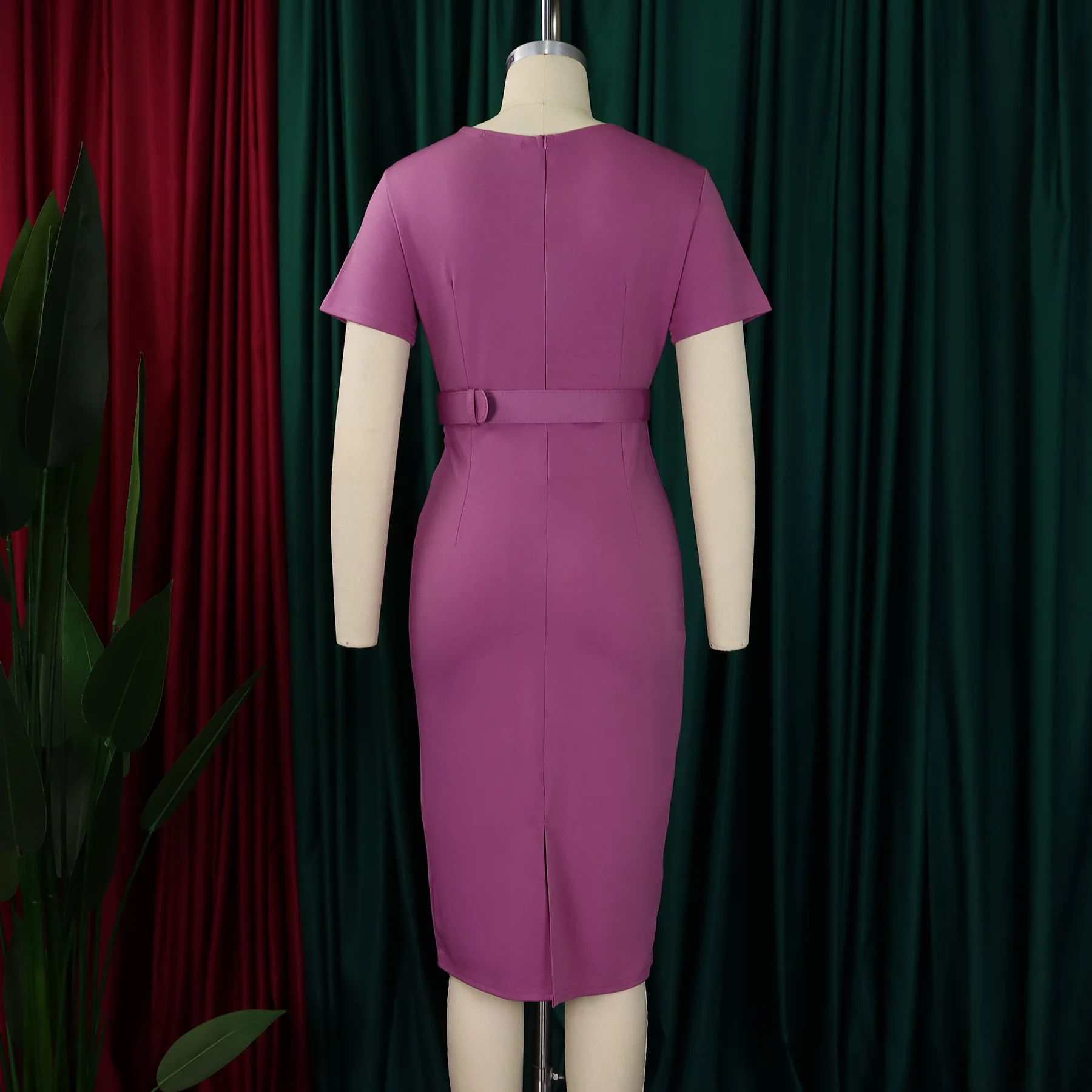 green emerald velvet dress Light Olive V-Neck Drawstring Short Sleeve Side Slit Maxi Dress  PinkBlush
