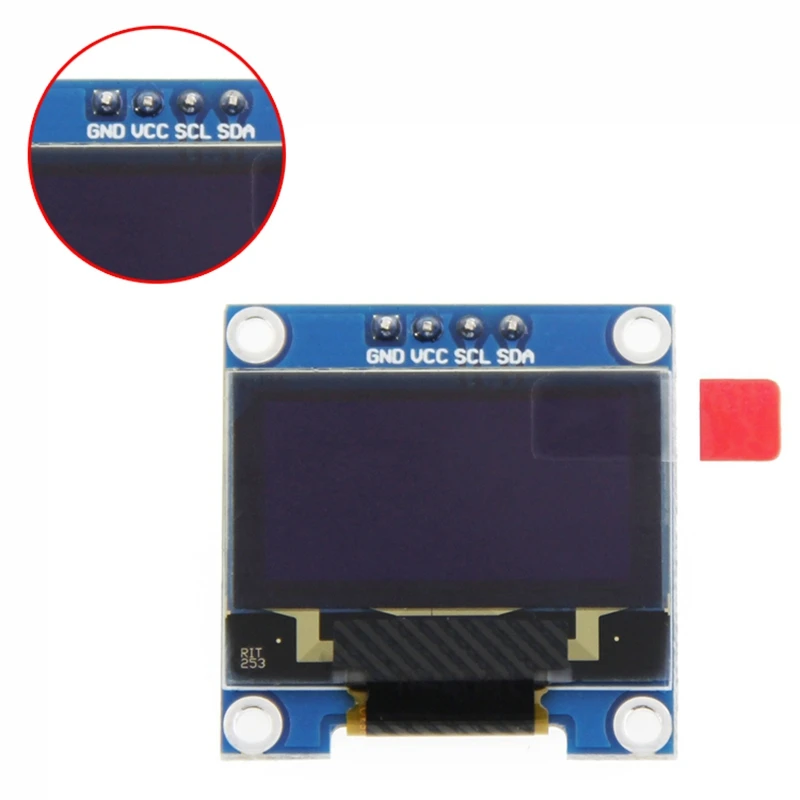 0.96 Inch IIC I2C Serial GND 128X64 OLED LCD LED Display Module SSD1306 For Arduino Kit White Display