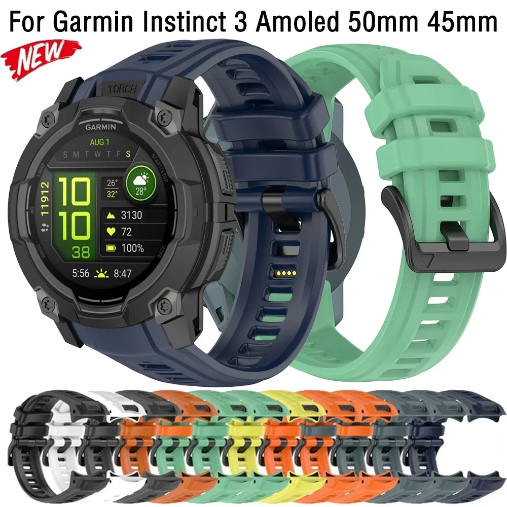 Official Sports Silicone Strap for Garmin Instinct - Premium Wristband Replacement
