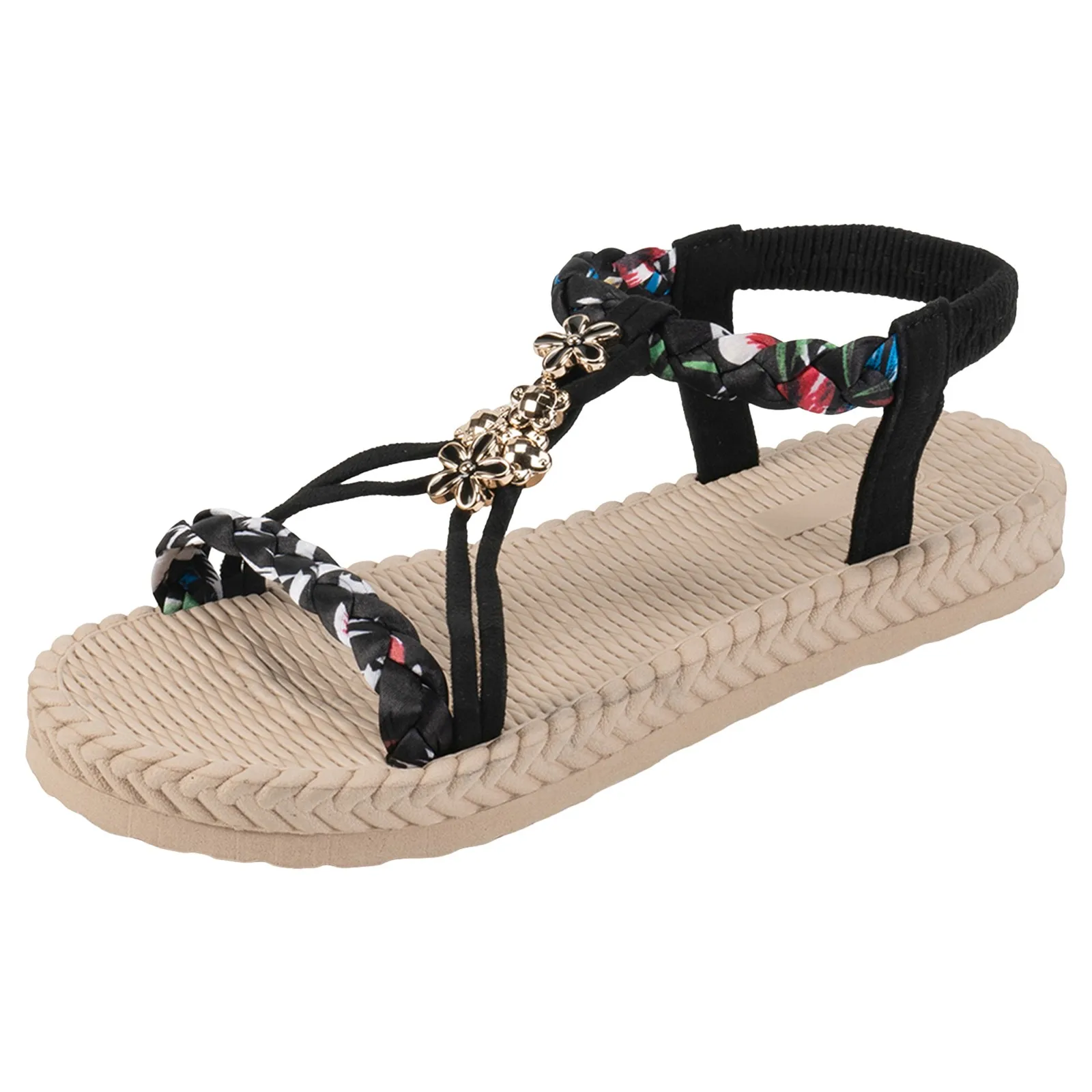 Women’s Braided Flat Beach Sandals 6