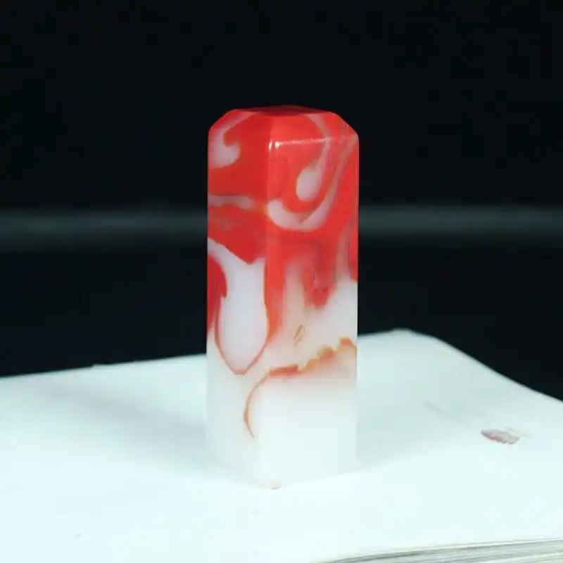 Xinjiang Golden Jade Bloodstone Jade Square Seal Gorąca biżuteria męska i damska