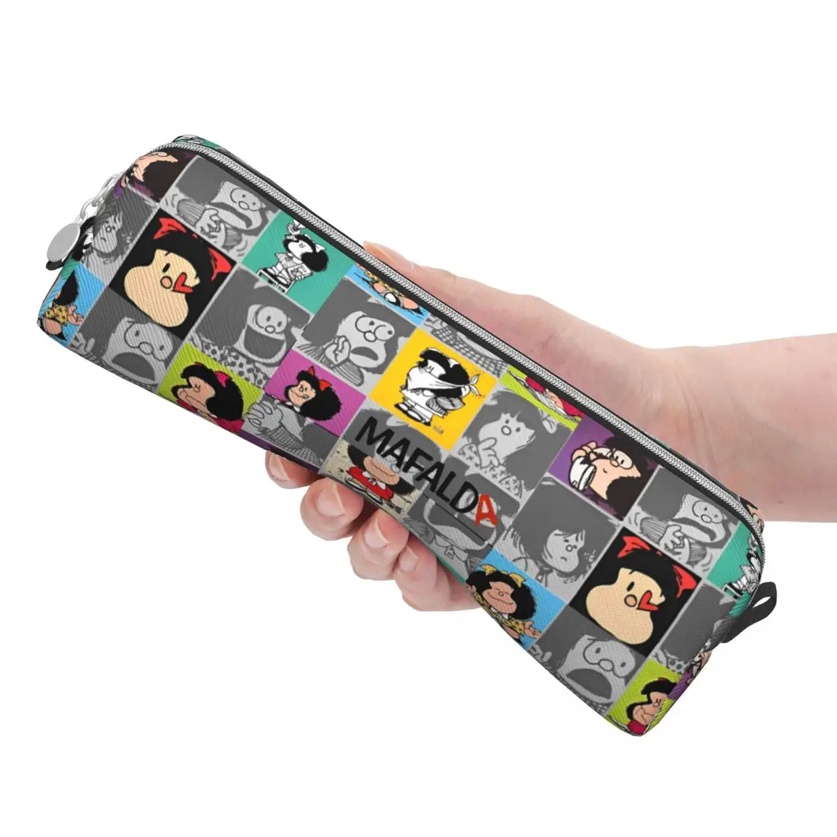New Mafalda Cartoon Pencil Case Anime Pencilcases Pen for Student Big Capacity Pencil Bags School Supplies Zipper Stationery