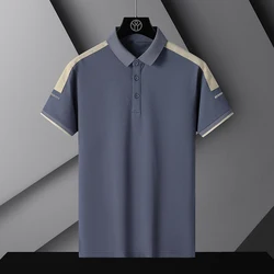 Korea Style Solid 2024 Brand Fashion Polo Shirts Short Sleeve Men's Black White Summer Cotton Breathable Tops Tee Oversize 4XL
