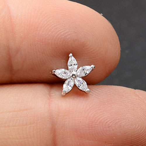 PCS Cute Small Star Ear Stud Cuff Earring Gold Color Cartilage Stainless Steel Helix Piercing Tragus Bar Ball Ear Jewelry