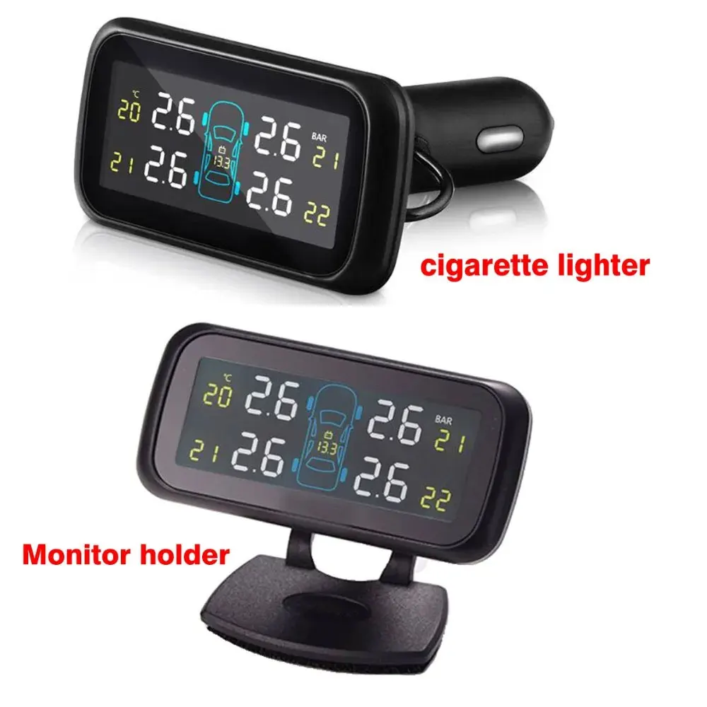 U903 Car TPMS Tire Pressure Monitoring System Four External Wireless TPMS Sensor Tool Monitor Diagnostic Tool cigarette lighter