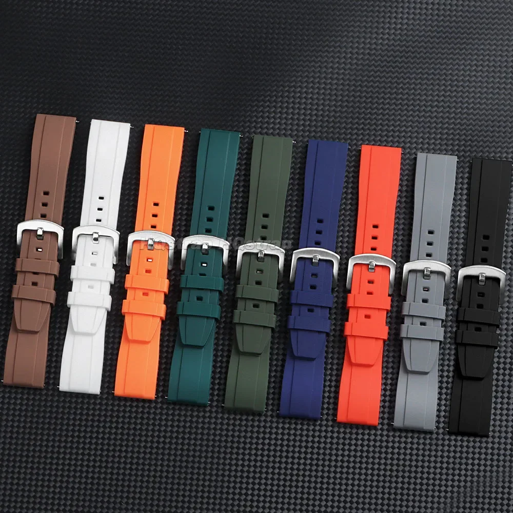 Silicone Sports Waterproof Watch Strap - Quick Release Wristband