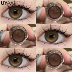 Vibrant Colored Contact Lenses - Green, Blue, Gray, and Brown Assortment (Rainy Mood Hazel)