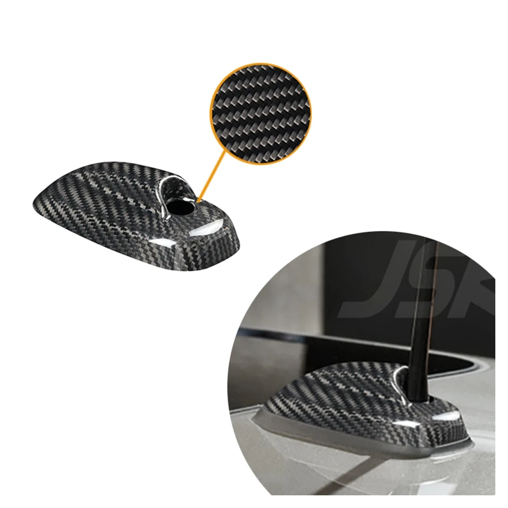

Black Real Carbon Fiber Roof Antenna Cover Trim For MINI R55 07-14