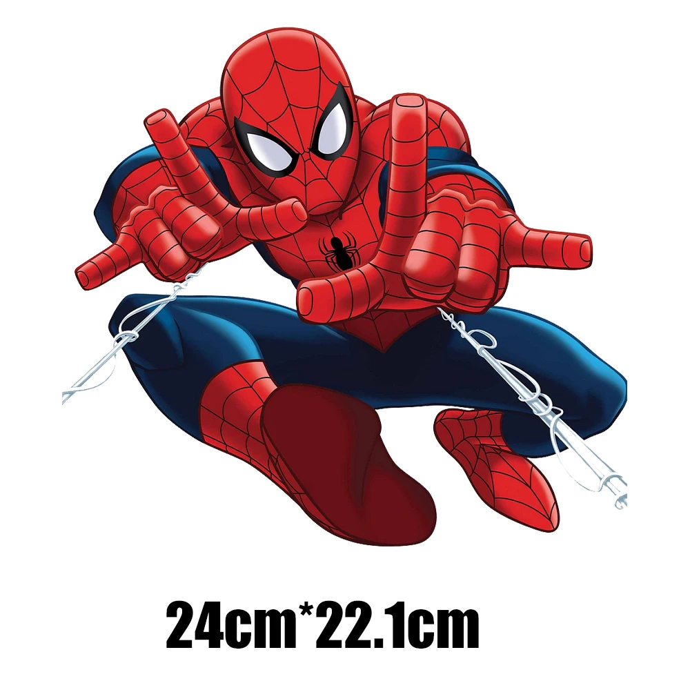 Marvel Spiderman Iron on Kids Patches for Clothing Parches Termoadesivos  Para Ropa Diy Appliques for Clothing Personalise