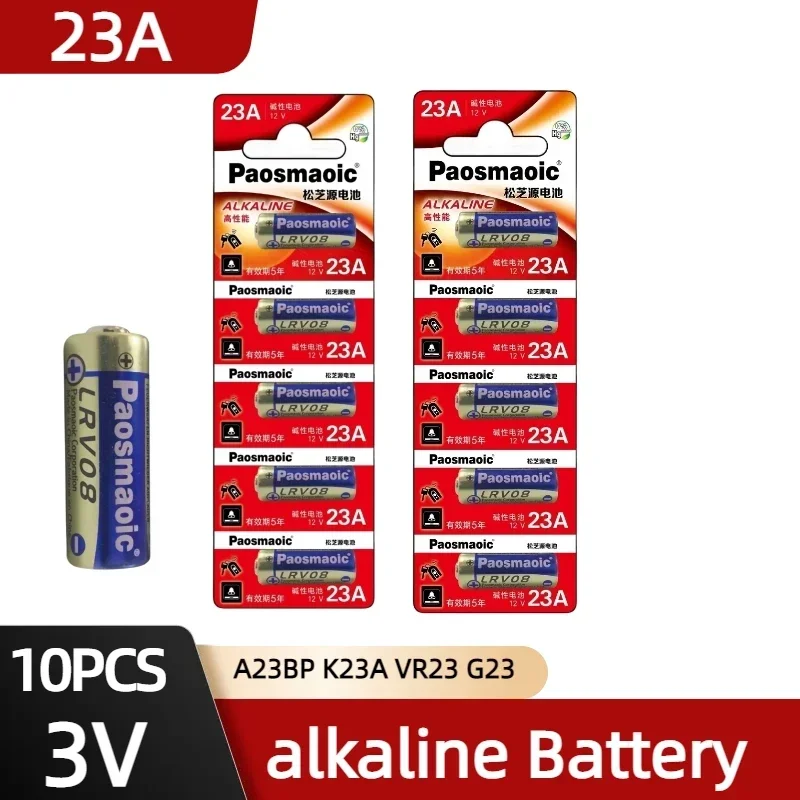 

New 10pcs 23A 12V Alkaline Battery 23A 12V 23GA A23S E23A EL12 MN21 V23GA LRV08 For Alarm clock Wireless mouse Remote