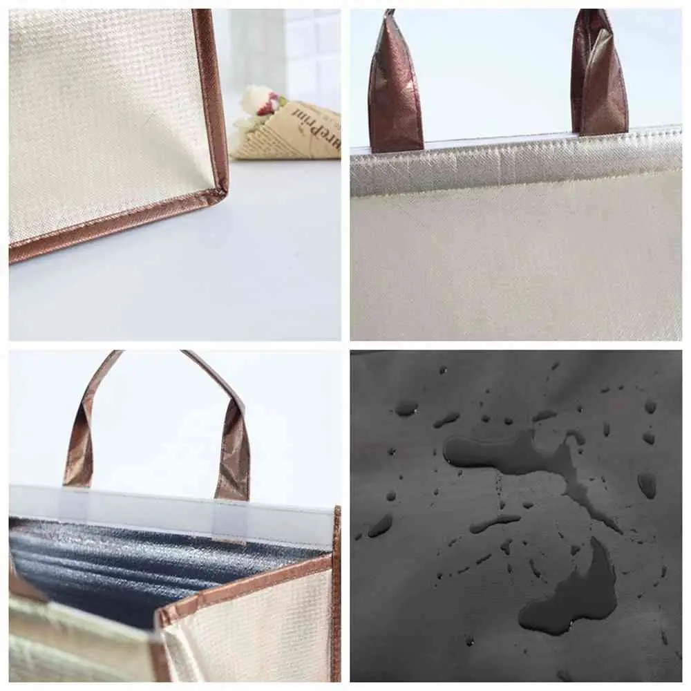1pc faltbare Multifunktion kuchen Isolier beutel wasserdichte Aluminium folie Kühltasche Thermo box Home Küche Lieferung Tasche – Detail 11