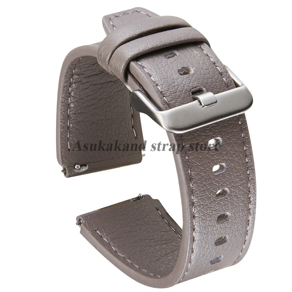 Premium Leather Strap 22mm Band - Elegant Replacement Bracelet