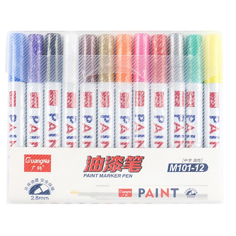 Clearance! 12pcs Dual Tip Paint Pens,Paint Markers Oil-Based