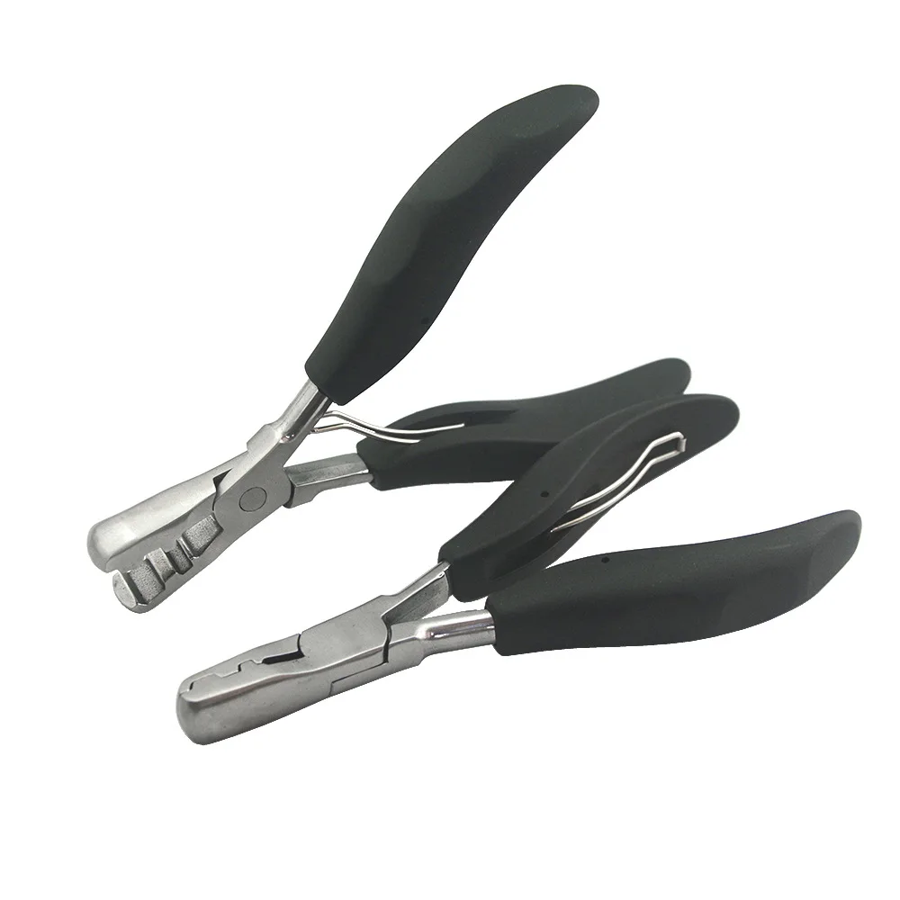 Tweezers for Hair Extensions Tools Two Size Nail Shape Keratin Glue Making Pliers and Remover hair extension pliers