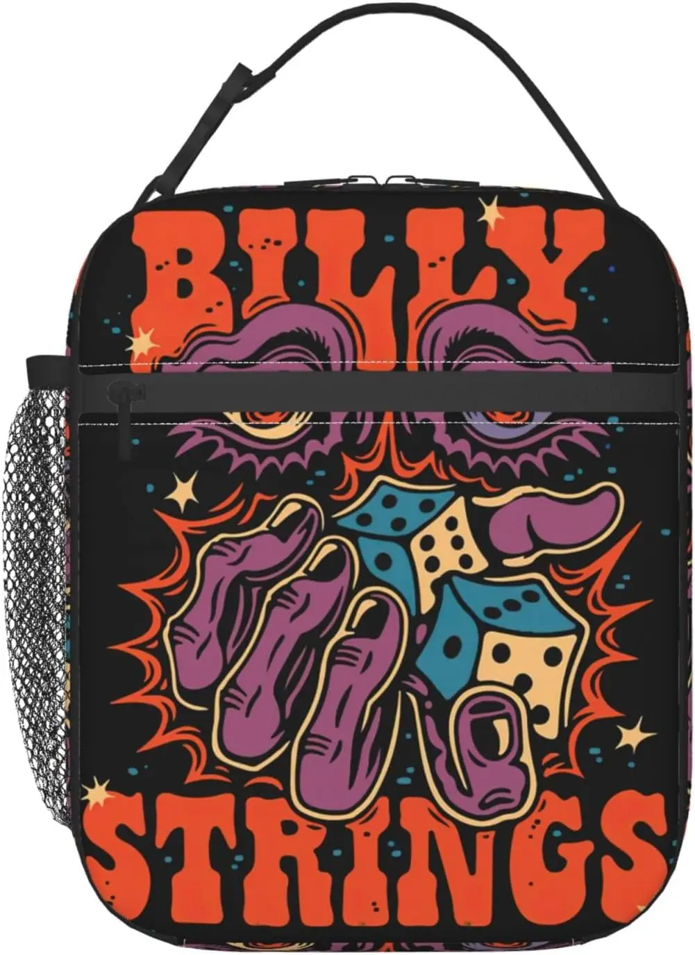 

Billy Guitarist Strings Insulated Lunch Bags Reusable Picnic Lunch Box for Office Cooler Bag for Man Zipper Tote Bag