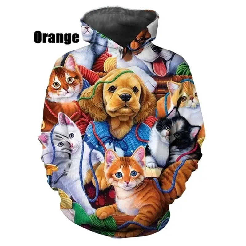 thumbnail image 1 of Sudadera con capucha con estampado 3D de perro lindo, sudaderas casuales de manga larga para hombres y mujeres, sudaderas con capucha de talla grande, camisetas de calle, 1 of 5