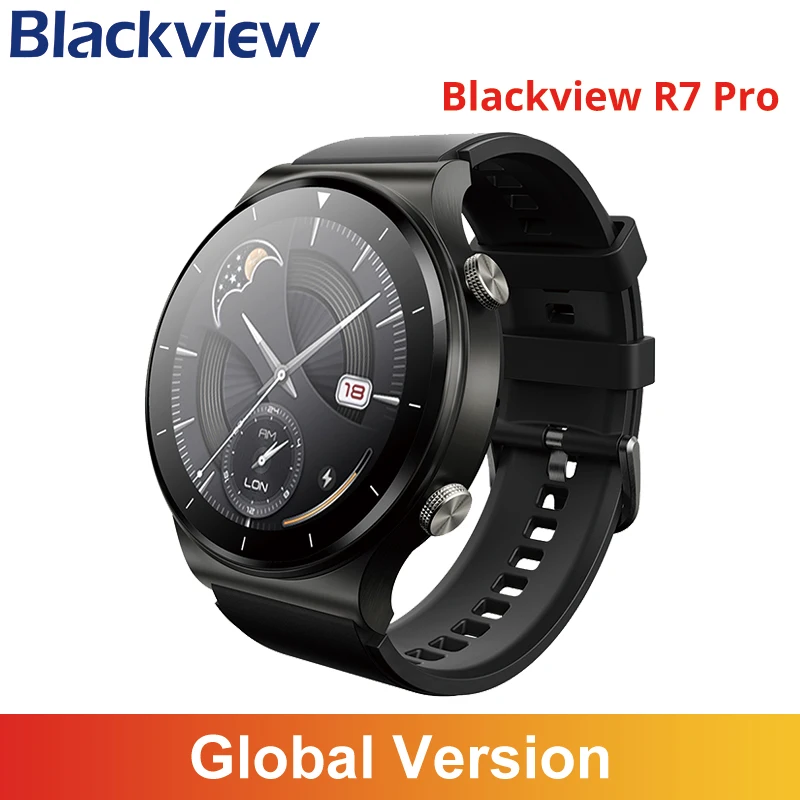 Global Version Blackview R7 Pro Smartwatch Bluetooth Answer Calling Heart Rate Monitor 1.28 Screen Music Playback Smart Watch
