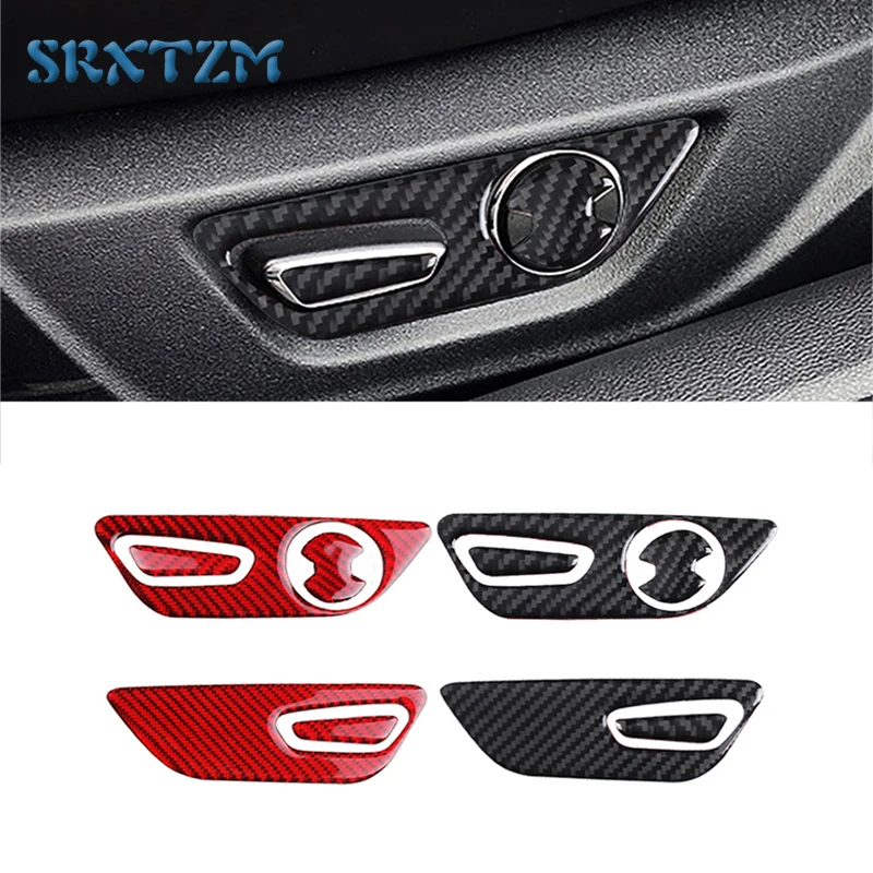 

Аксессуары для интерьера для Ford Mustang 2015-2019, кнопки регулировки автомобильного сиденья, панель, рамка, крышка, наклейка для отделки, Стайлинг автомобиля