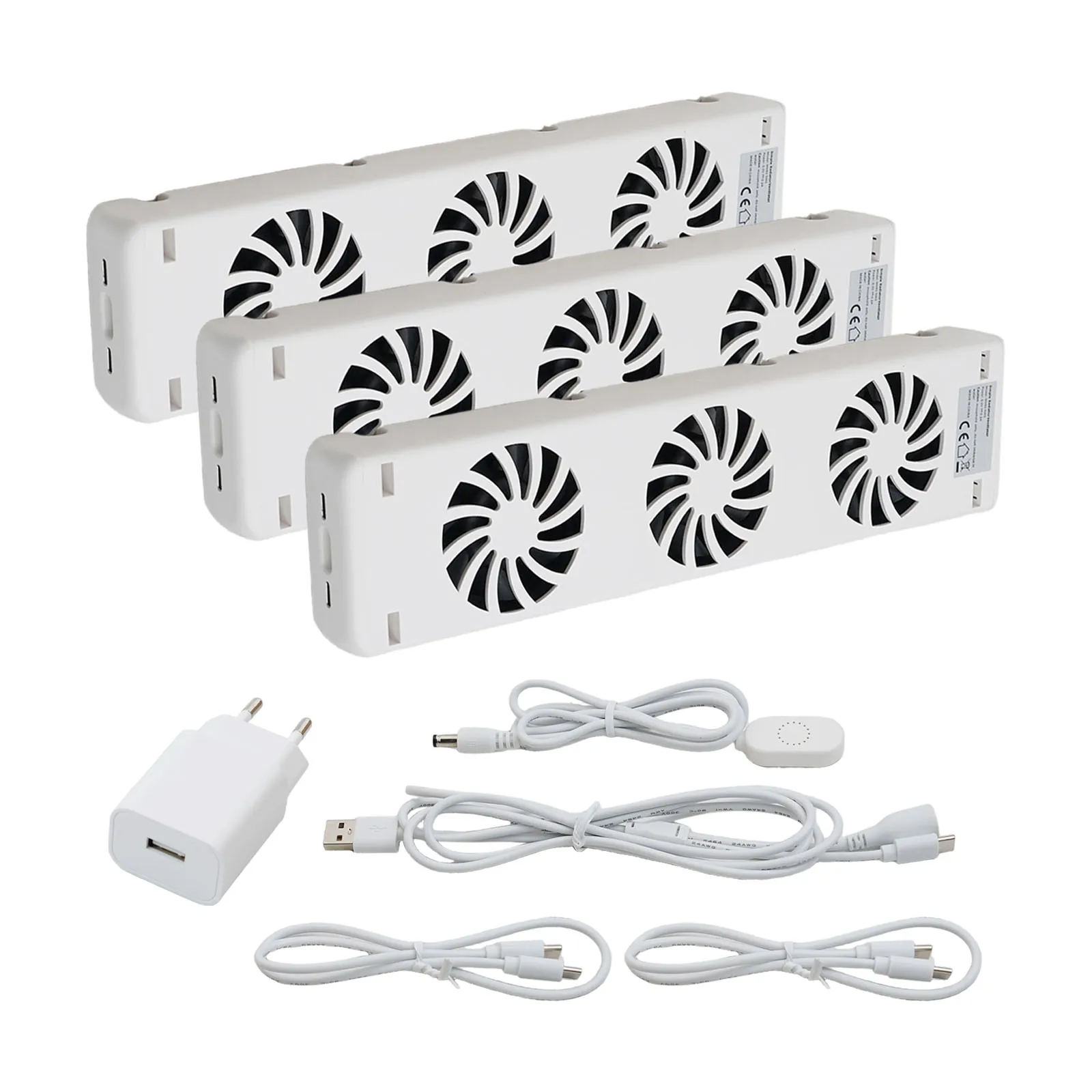 Stove Fan 3-Fan Fireplace Fan Home Radiator Booster Extension Set