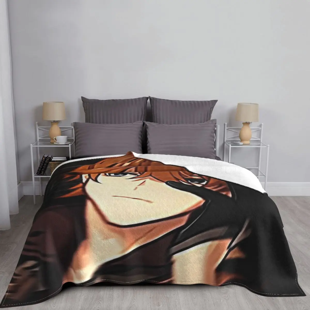 Childe Genshin Impact Blankets Fleece Printed Game Anime Breathable Warm Throw Blankets for Bed Car Plush Thin Quilt
