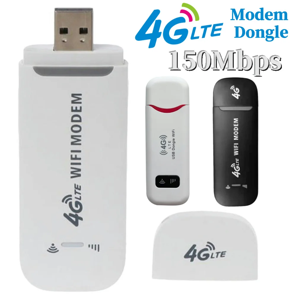 4G LTE USB Modem Dongle Mobile Broadband 150Mbps Modem Stick 4G Sim Card Wireless Router Home Office Wireless WiFi Adapter