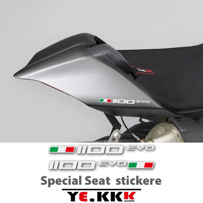 2 Stickers For DUCATI Monster Seat Unit 1100 SP EVO Panigale S Flag Tricolor Sticker Decal Customization