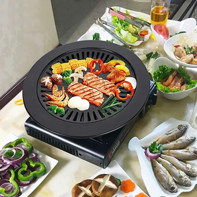 Smokeless Barbecue Grill Pan Gas Household Non-Stick Gas Stove Plate Electric Stove Baking Tray BBQ Grill Barbecue Tools Outdoor barbecue grill gas stove barbecue stove barbecue charcoal stove barbecue electric stove