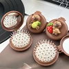 Capybara Folding Massage Comb With Mirror Head Massage Airbag Comb Anti-Static Portable Travel Girl Hair Combs Styling Tool 1