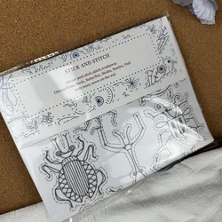 Butterfly and Beetle Pattern Water - Soluble Embroidered Transfers - DIY Dissolvable Paper for Handmade Sewing Crafts (Beetles)