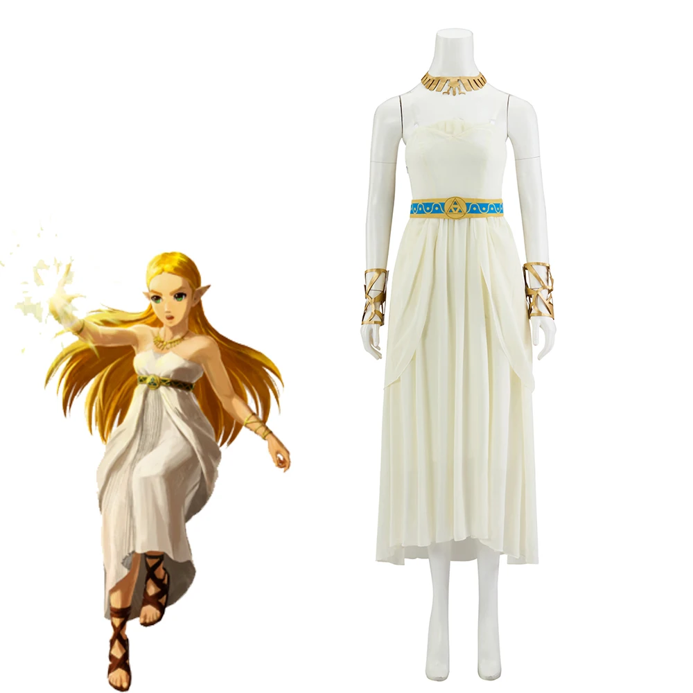 White Princess Party Dress Cosplay Costume for Women