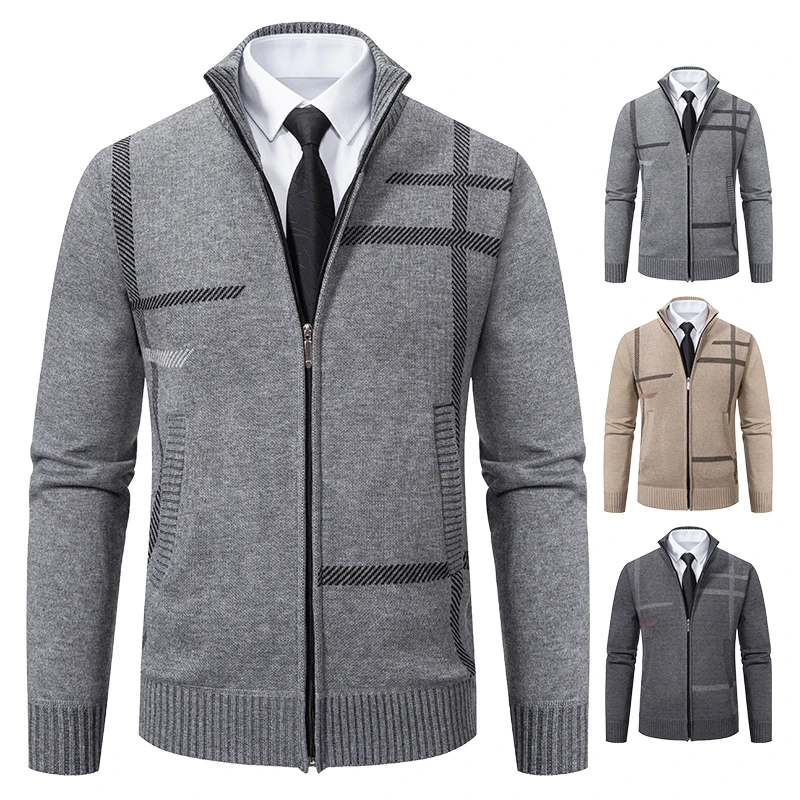 Men Knit Cardigan For Spring And Autumn