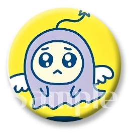 Kawaii Tamagotchi-Inspired Accessories: Cute Round Brooch, Badge, Magnet, Keychain, and Mirror Gifts