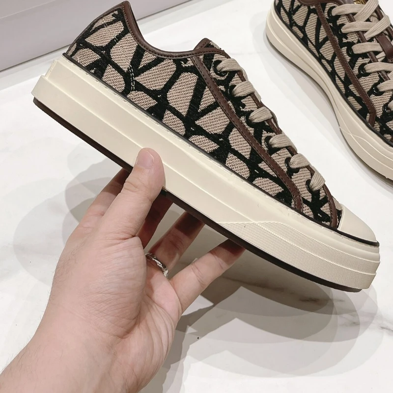 

Высококачественные классические кроссовки с низким вырезом и принтом для пар, Повседневная и удобная спортивная обувь