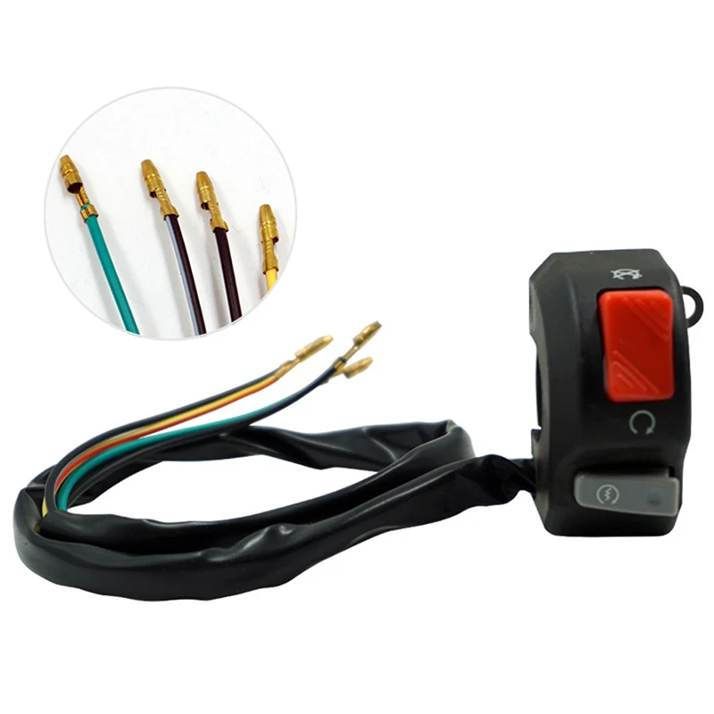 

Universal 7/8" Motorcycle Switch Handlebar Fog Headlight Horn Start Kill Switch ON OFF Button 12V For ATV Scooters Snowmobile