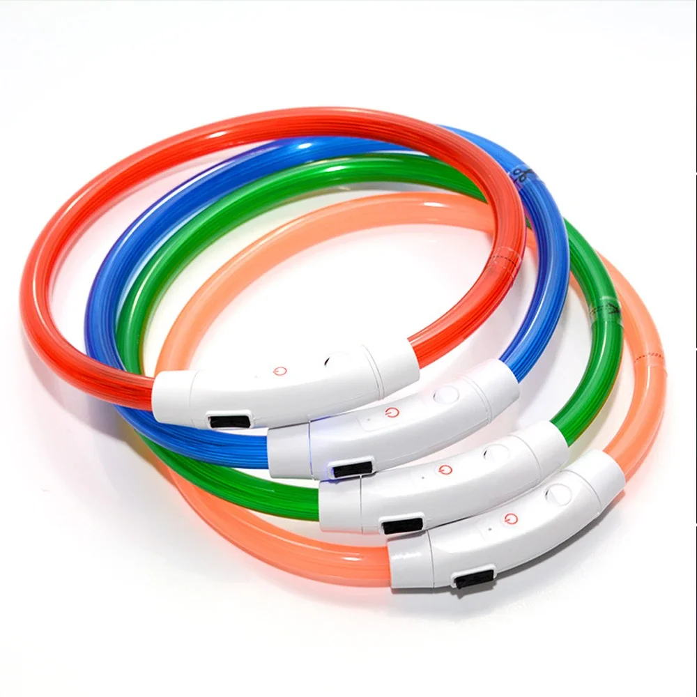 Dog Collar Pet Collar Led Dog Collar Luminous Usb Cat Dog Collar 3 Modes Led Light Glowing Loss Prevention LED For Dogs Pet Accessories