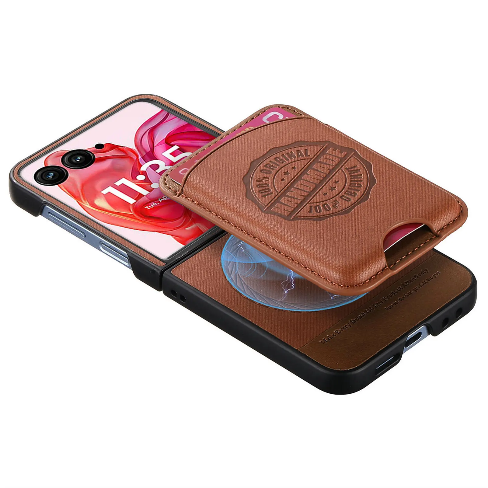 Detachable Magnetic Wallet Case with Card Slots and Magsafe Compatibility