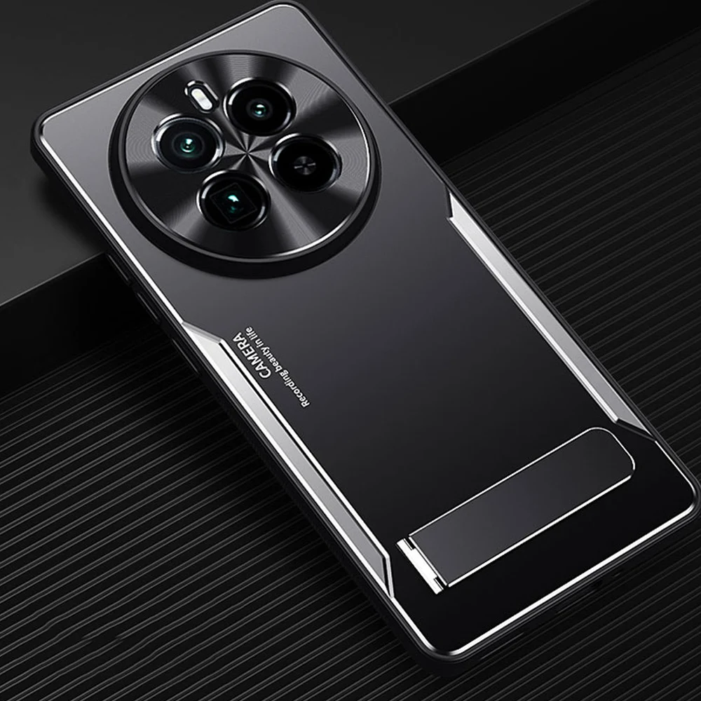 Luxury Metal Bracket Shockproof Protective Case with Soft TPU Bumper