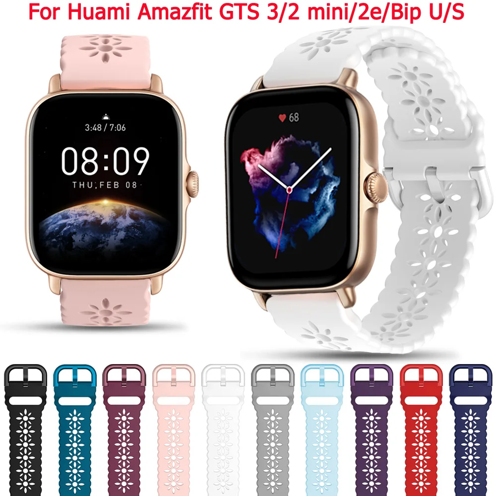 

Модный ремешок 20 мм для Huami Amazfit GTS 3 4 mini 2e, умный ремешок для Amazfit GTS2 Bip U 3 pro GTR 42 мм, браслет Correa
