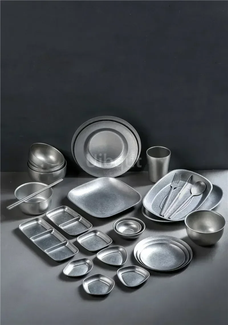 Vintage Stainless Dinner Plate 2