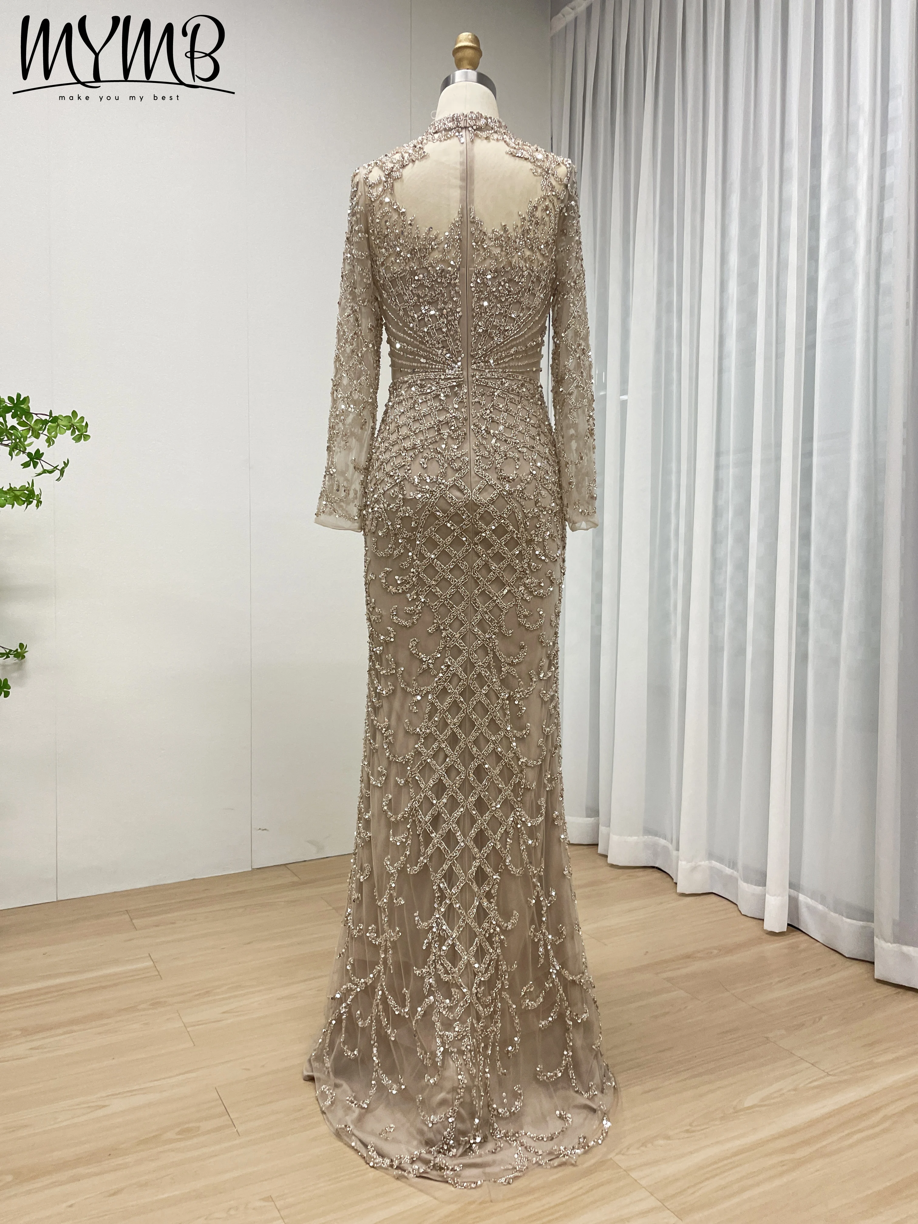 aliexpress evening dresses long sleeve Elegant Evening Dress for Women 2025 Muslim Long Sleeves Mermaid Detachable  Train Beads Formal Prom Wedding Party Gown, #eveningdress #weddingdress  #wedding , This link to order,
