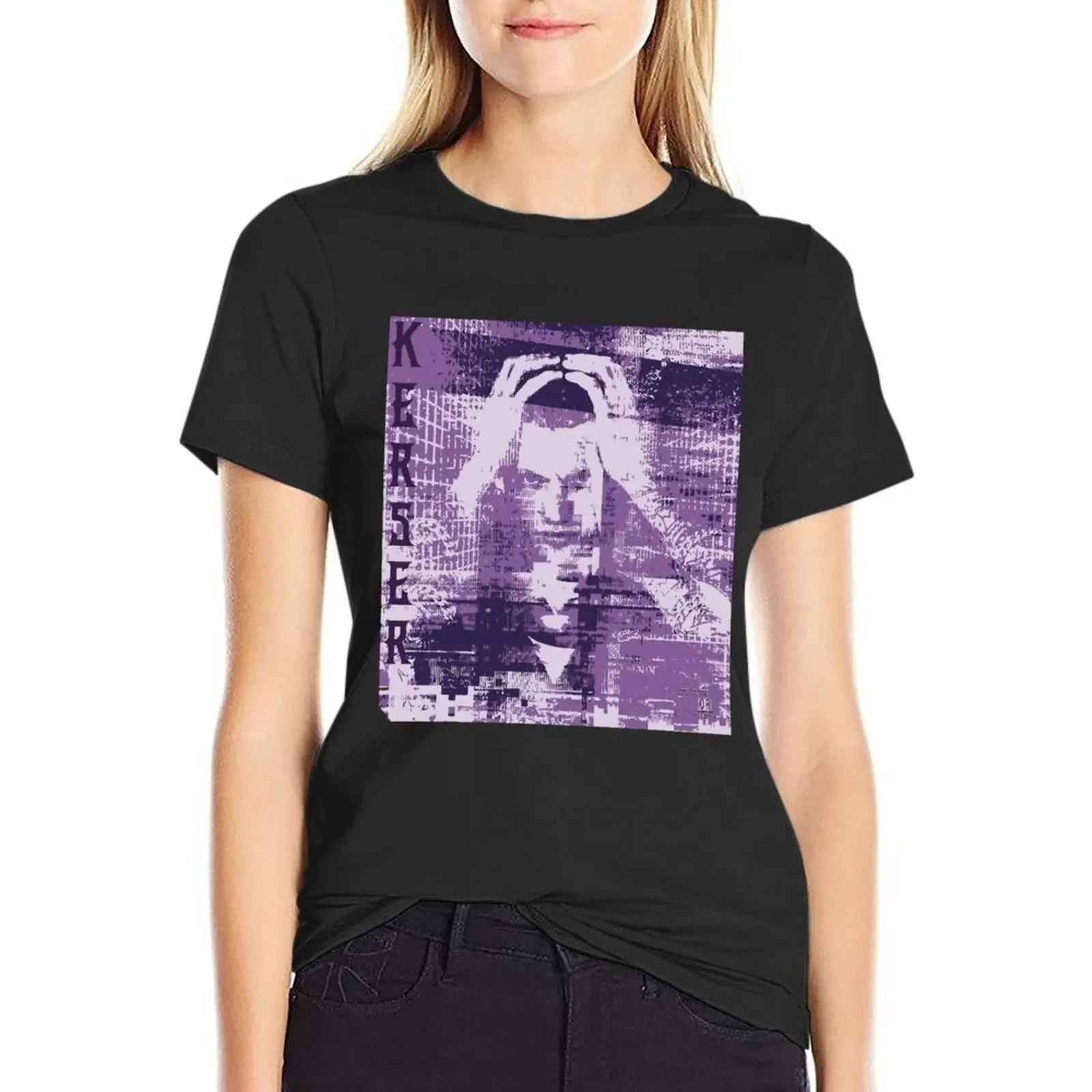 

KERSER artwork T-Shirt summer top tees t shirt for Women