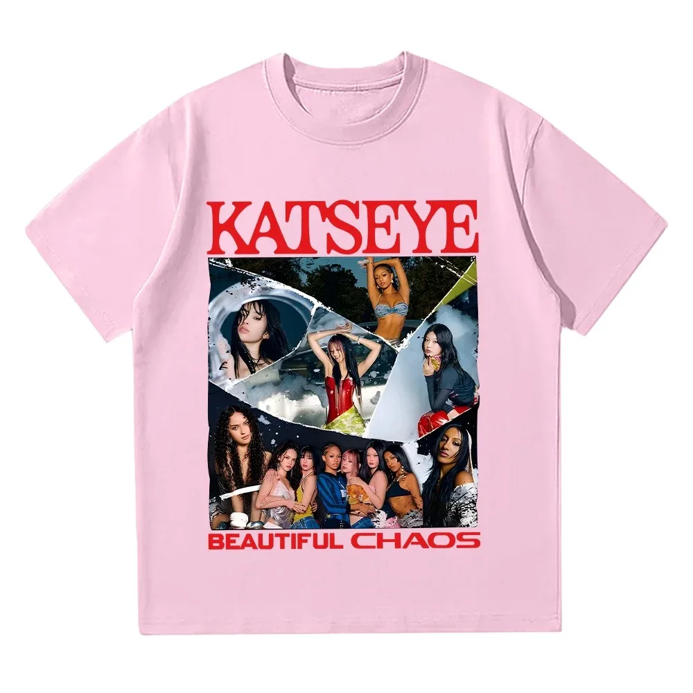 T-shirt Katseye Merch Beautiful Chaos - Coton, Coupe Décontractée Unisexe, Tailles S à 3XL