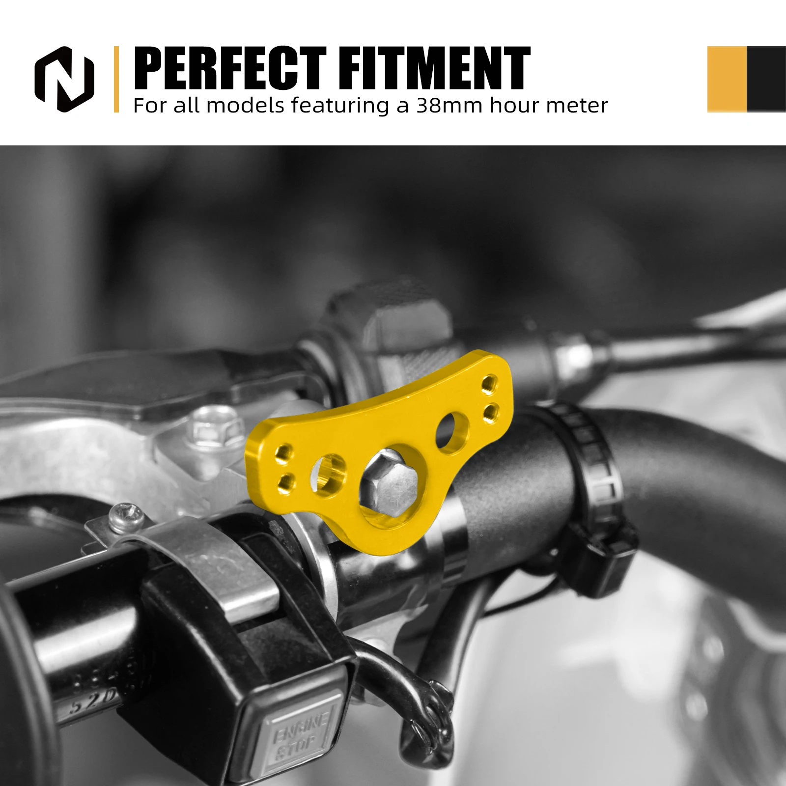38 mm Stundenzähler-Montagehalterung für Yamaha WR250F WR450F YZ125 YZ250 YZ250F YZ450F Sherco SE-R 300 Husqvarna TE 300 FE 450 – Detail 9