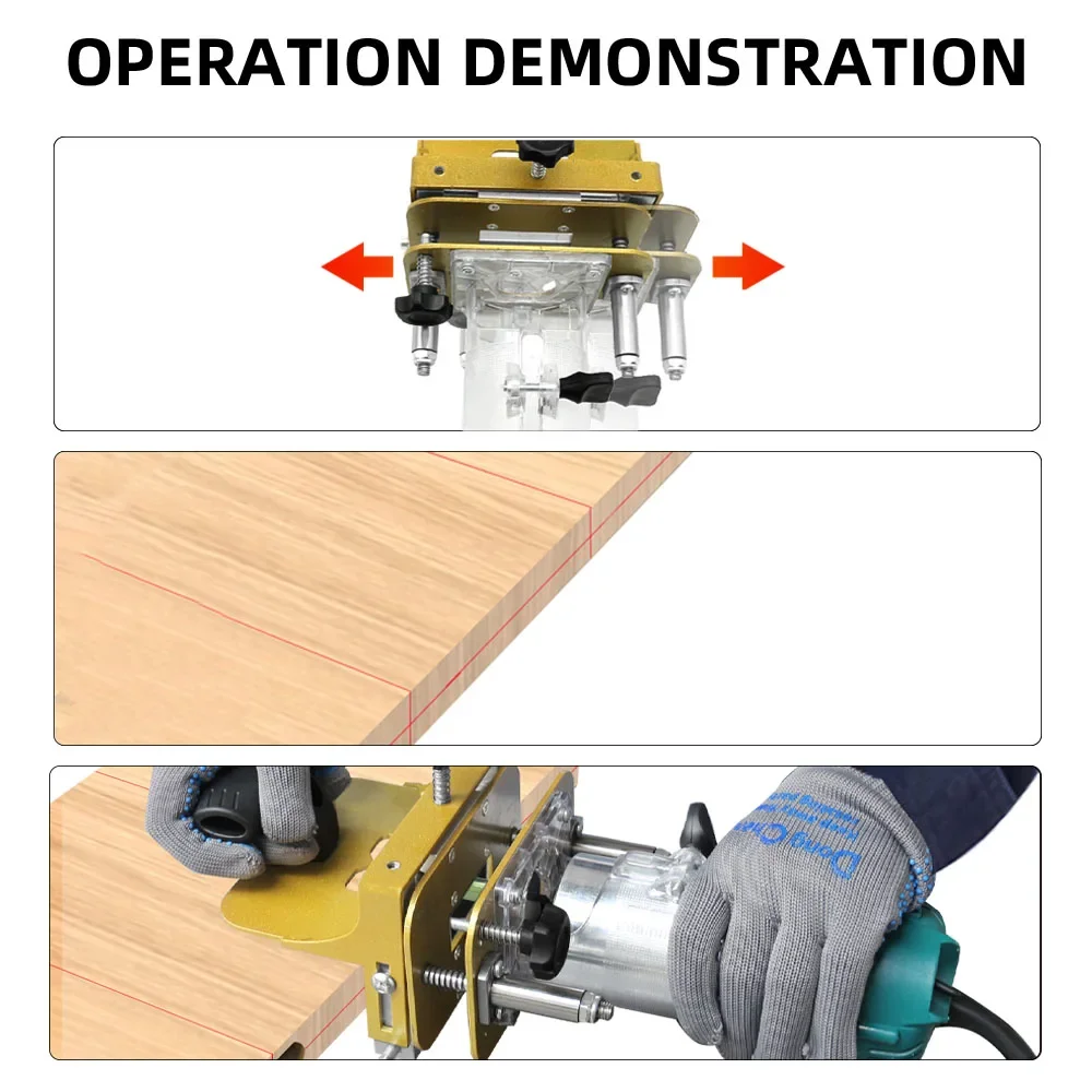 Mortising Jig for 65mm Trimming Machine 2 In 1 Slotting Bracket Invisible Fasteners Punch Locator Linear Track Woodworking Tools