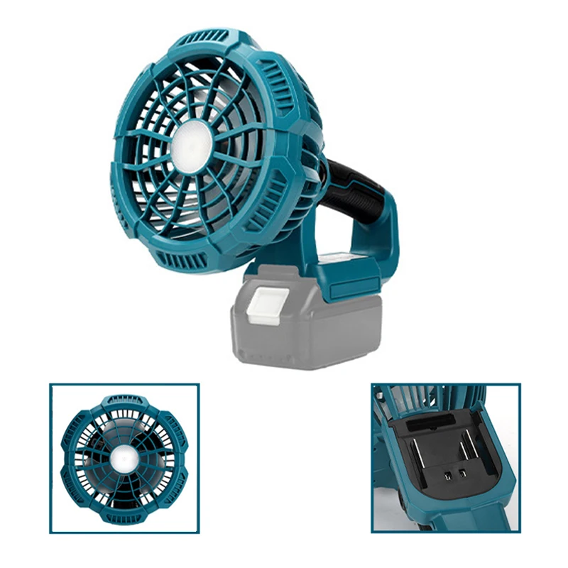 

Horizontal Multi-Function Lighting Fan For Bosch Milwaukee BlackDecker Craftsman Makita For Dewalt 14.4-20V Lithium Battery