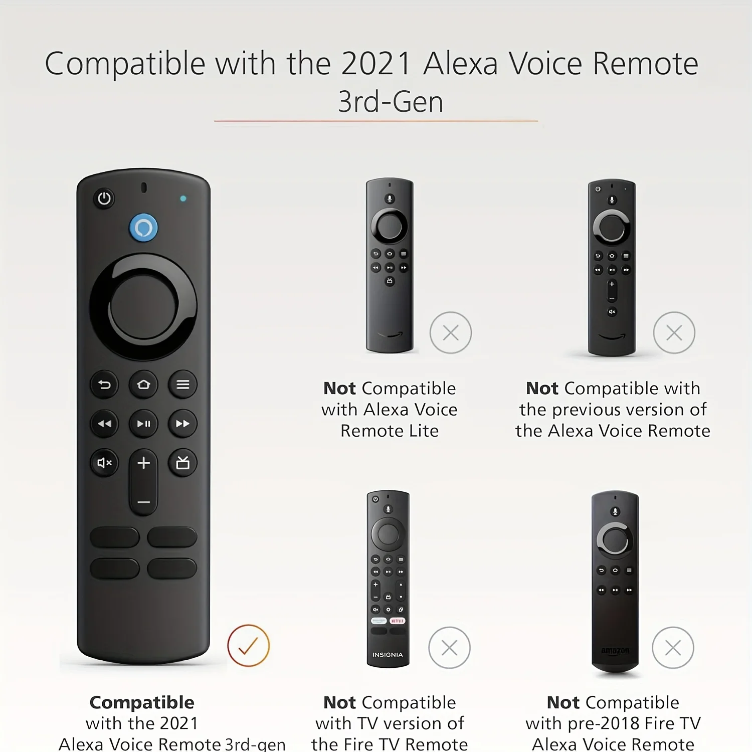 Silicone luminous remote control cover for Alexa Voice Remote (3rd Gen) L5B83G 2021 Release, Fire TV Stick 4K 2nd Gen (2021) 3