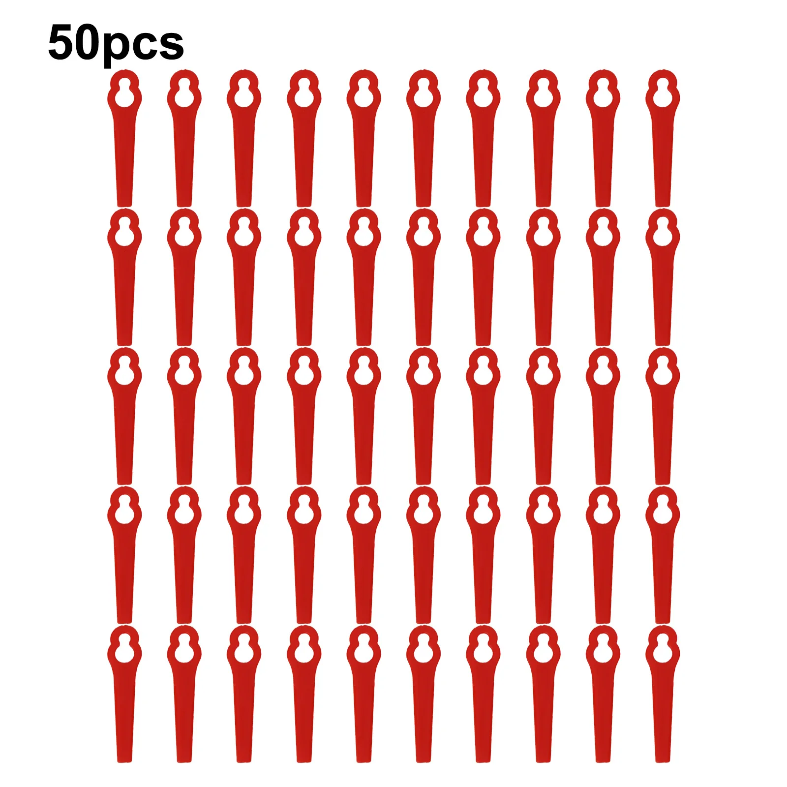 

50pc 12x7mm Plastic Blades For KULLER For OZITO Red Grass Trimmer Lawnmower Blades Garden Power Tools Accessories