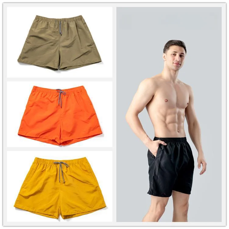 Summer men's beach pants, solid color large thin oversized sports shorts, quick drying casual shorts_mkmklike.com