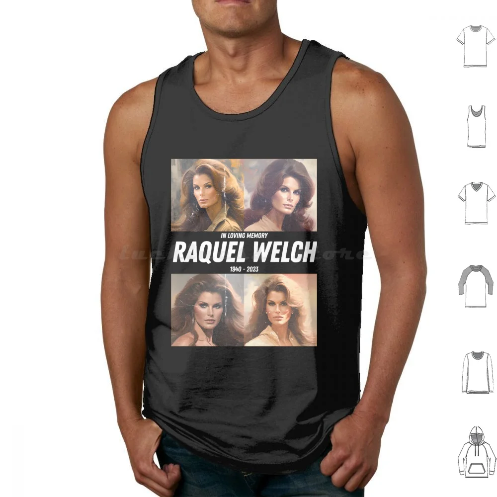 In Loving Memory Of Raquel-Raquel Welch Canotte Stampa Cotton American Artist Raquel Welch One Million Years Bc