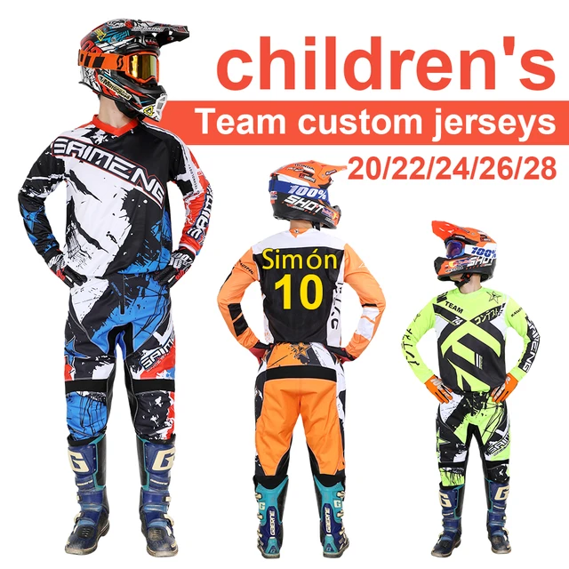 Camiseta y pantalones de Motocross para niños, ropa personalizada con número, y traje de equipo, de flota, 20/22 _ - AliExpress Mobile
